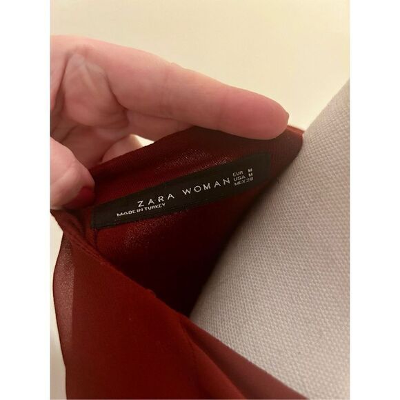 Zara Chiffon Long-line Tank Size M - Picture 7 of 7